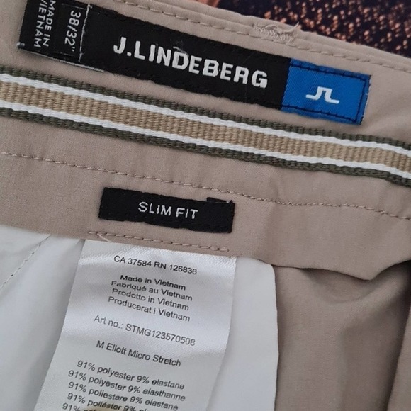 J. Lindeberg Khaki Chino Pants Size 38x32 - Picture 3 of 4